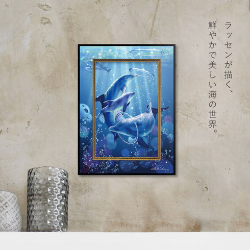 クリスチャン・リース・ラッセン ビッグアート「ドルフィン シンフォニー(Mサイズ)」.|s2