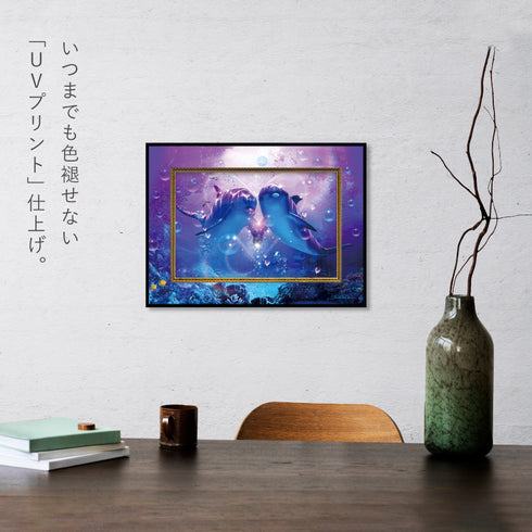 クリスチャン・リース・ラッセン ビッグアート「ドルフィン コンパニオン(Mサイズ)」.|s4