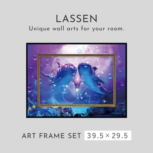 クリスチャン・リース・ラッセン ビッグアート「ドルフィン コンパニオン(Mサイズ)」.|s1