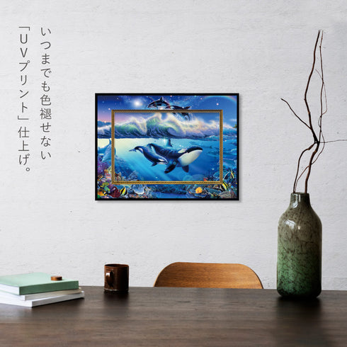 クリスチャン・リース・ラッセン ビッグアート「ブルーワールド2(Mサイズ)」.|s4