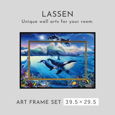 クリスチャン・リース・ラッセン ビッグアート「ブルーワールド2(Mサイズ)」.|s1