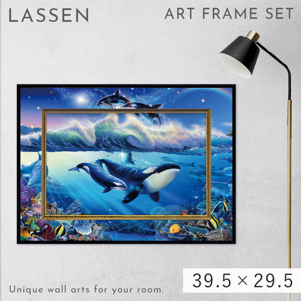 クリスチャン・リース・ラッセン ビッグアート「ブルーワールド2(Mサイズ)」.|m2