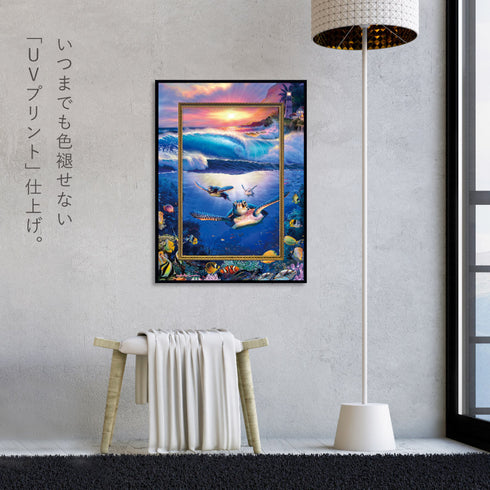 クリスチャン・リース・ラッセン ビッグアート「カミングホーム タートルズ(Mサイズ)」.|s4