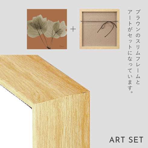 X-RAY CANVAS ART リーフオレンジ1 スクエアS.|s6