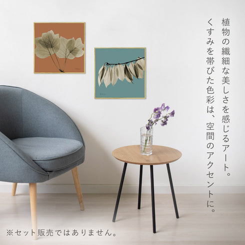 X-RAY CANVAS ART リーフオレンジ1 スクエアS.|s3