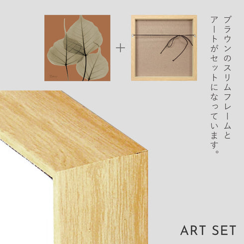 X-RAY CANVAS ART リーフオレンジ2 スクエアS.|s6