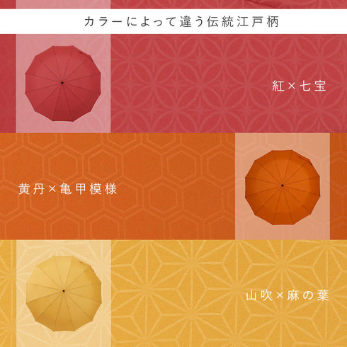 12本骨折りたたみ傘 江戸.|s12