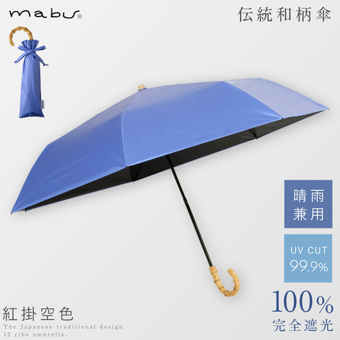 7本骨 遮光折りたたみ傘 江戸