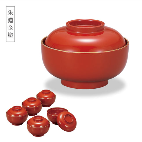 山中塗 雑煮椀(5客) .|s9