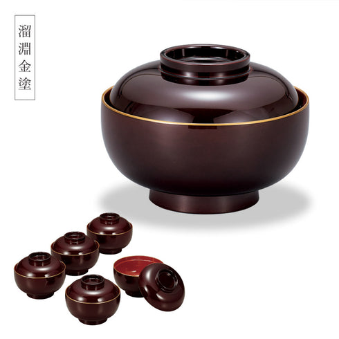 山中塗 雑煮椀(5客) .|s11