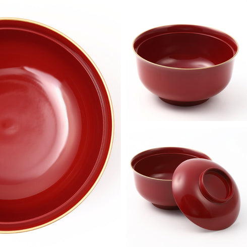 山中塗 レンジ羽反雑煮椀.|s9