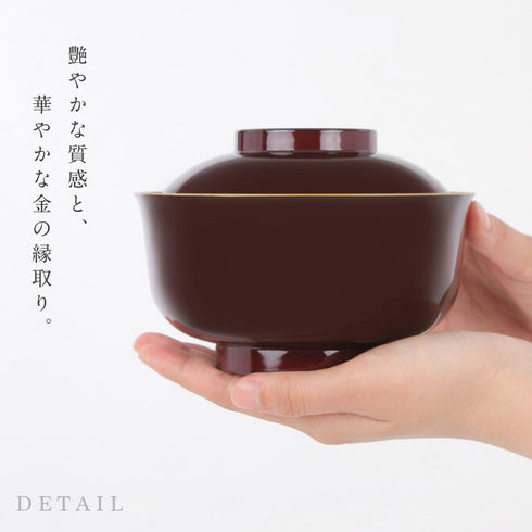 山中塗 レンジ羽反雑煮椀.|s3