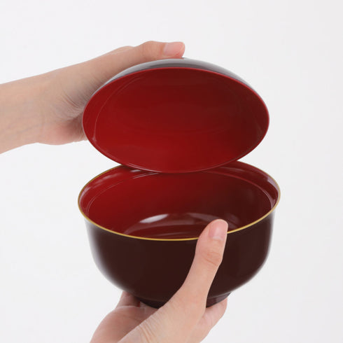 山中塗 レンジ羽反雑煮椀.|s5