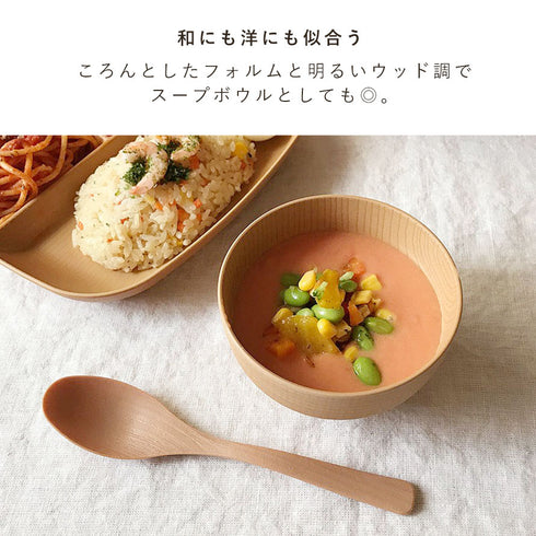 レンジ布袋欅杢目汁椀 ナチュラル.|s4