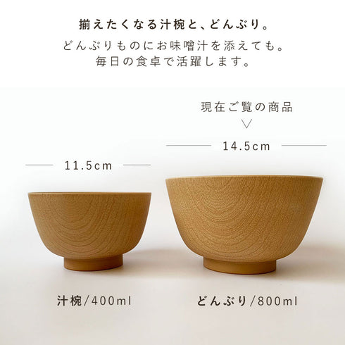 レンジ京型欅杢目丼 ナチュラル.|s6