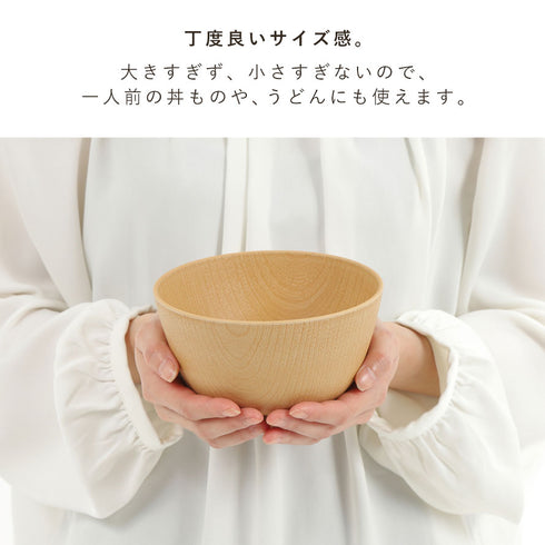 レンジ京型欅杢目丼 ナチュラル.|s4