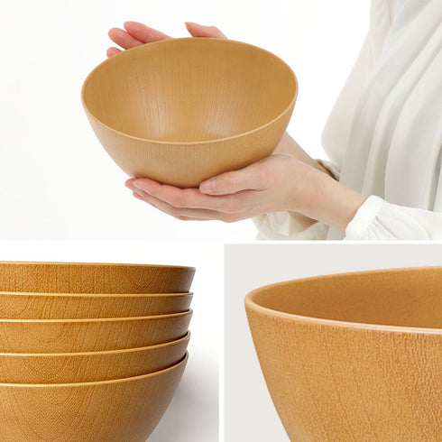 レンジ欅杢目ボウル 大 ナチュラル.|s8