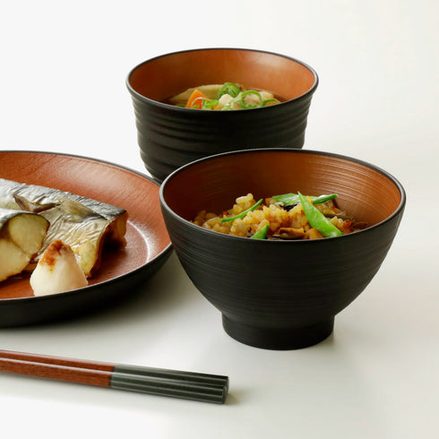 レンジ欅刷毛筋大汁椀 ナチュール .|s6