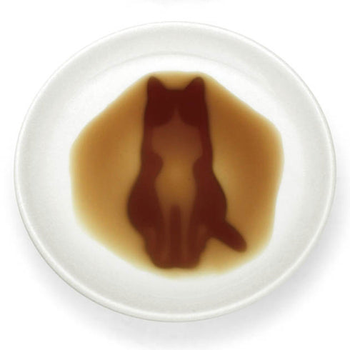 ネコ醤油皿