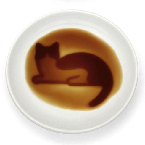 ネコ醤油皿