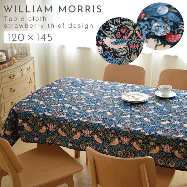 はっ水テーブルクロス モリスいちご泥棒.|m2