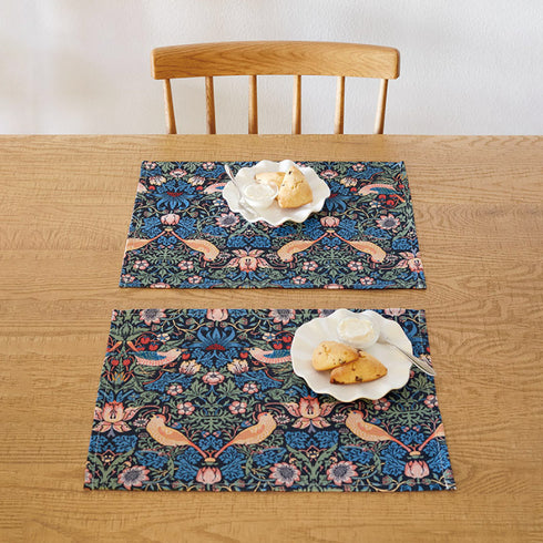 はっ水ランチョンマット モリスいちご泥棒 4枚組.|s4