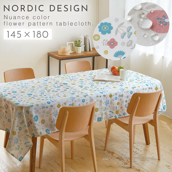 大きめはっ水テーブルクロス 北欧柄.|m2