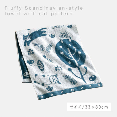 今治タオルブランドフェイスタオル まったりにゃんこ.|s7