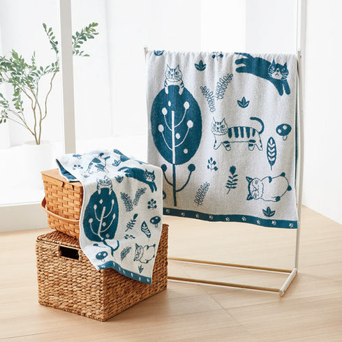 今治タオルブランドフェイスタオル まったりにゃんこ.|s3