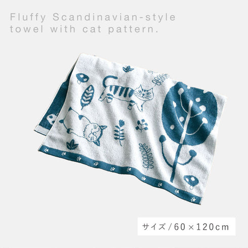 今治タオルブランドバスタオル まったりにゃんこ.|s8