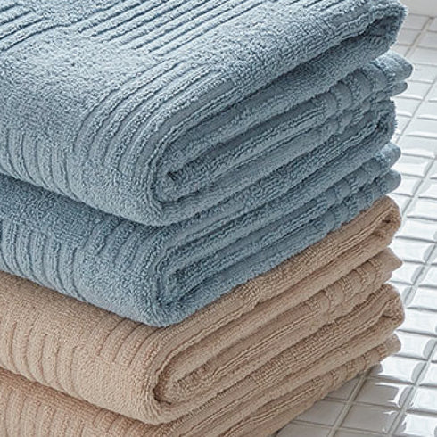 インド綿フェイスタオル 2色4枚組 ベージュ・ミント.|s5