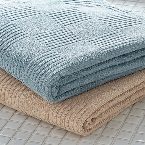 インド綿バスタオル 2色組 ベージュ・ミント.|s5