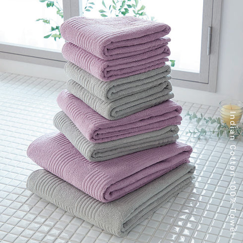 インド綿バスタオル 2色組 ベージュ・ミント.|s8