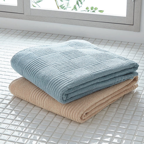 インド綿バスタオル 2色組 ベージュ・ミント.|s3