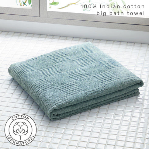 インド綿 大判バスタオル.|s1