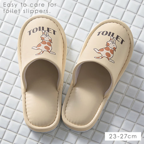サッと拭けるトイレスリッパ ぶら下がりにゃんこ.|s1