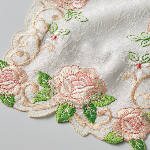 ローズ刺繍ペーパーホルダーカバー ピンク.|s2