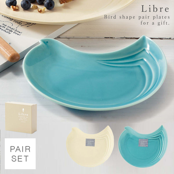 icocoti Libre ペアプレート ivory&blue.|m2