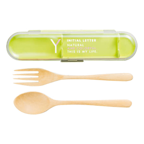 イニシャル 木製カトラリーセット
