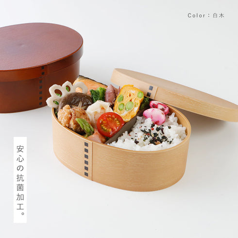 曲げわっぱ 一段弁当 小.|s4