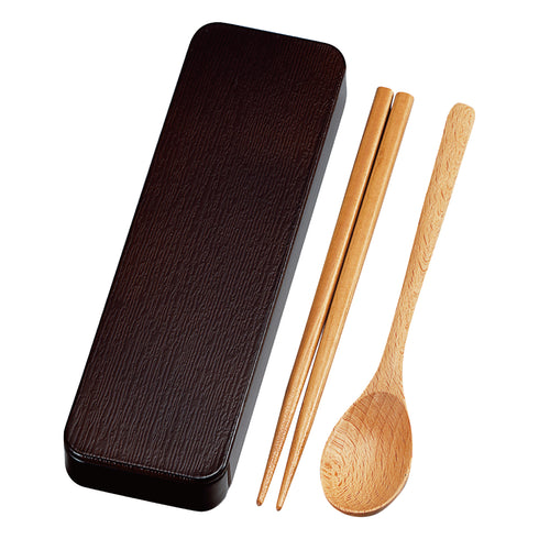 18.0 木目スライド スプーン&箸セット