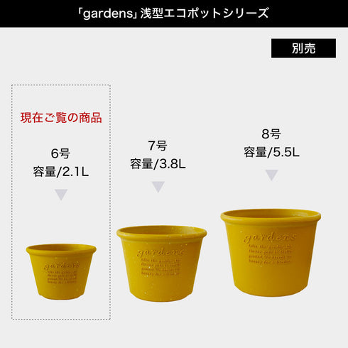 gardens パピエ エコポット浅型 6号.|s6