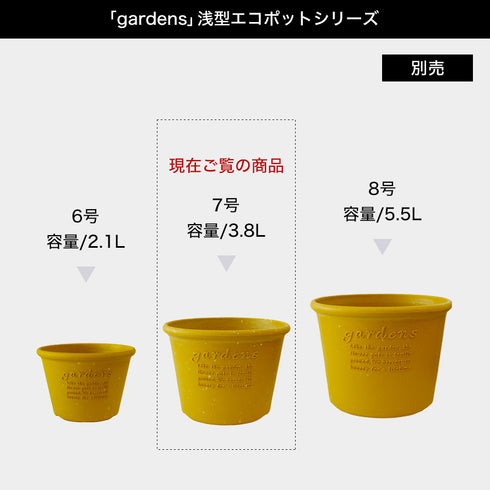gardens パピエ エコポット浅型 7号.|s6