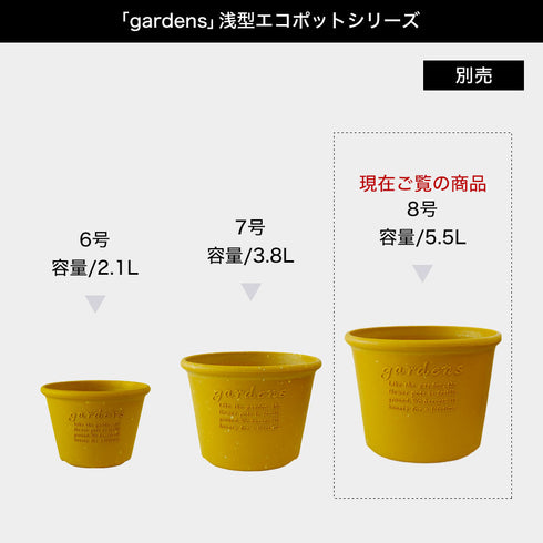 gardens パピエ エコポット浅型 8号.|s6