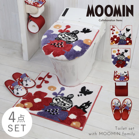 ペルホネン マット・フタカバー・ペーパーホルダー・スリッパ 4点セット