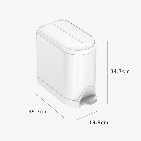 シンプルヒューマン バタフライステップカン 10L ホワイト.|s6