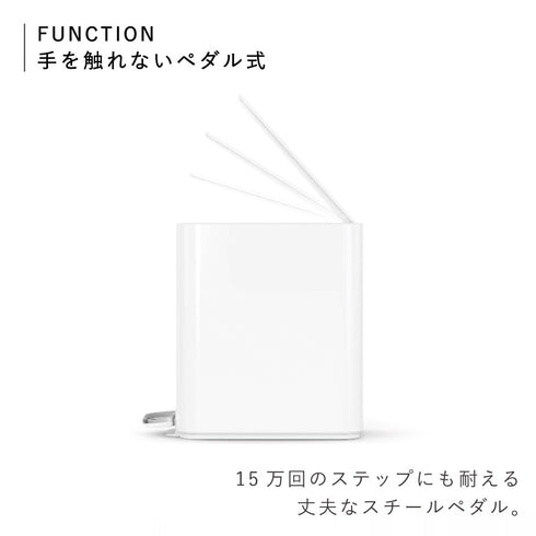 シンプルヒューマン スリムステップダストボックス 5L ホワイト.|s3