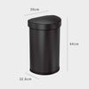 シンプルヒューマン センサーカン セミラウンド 45L マットブラック.|s6